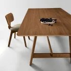 Fixed Eight-Seater Table with MDF Finish in Two Colors - Talia Viadurini