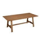 Fixed Eight-Seater Table with MDF Finish in Two Colors - Talia Viadurini