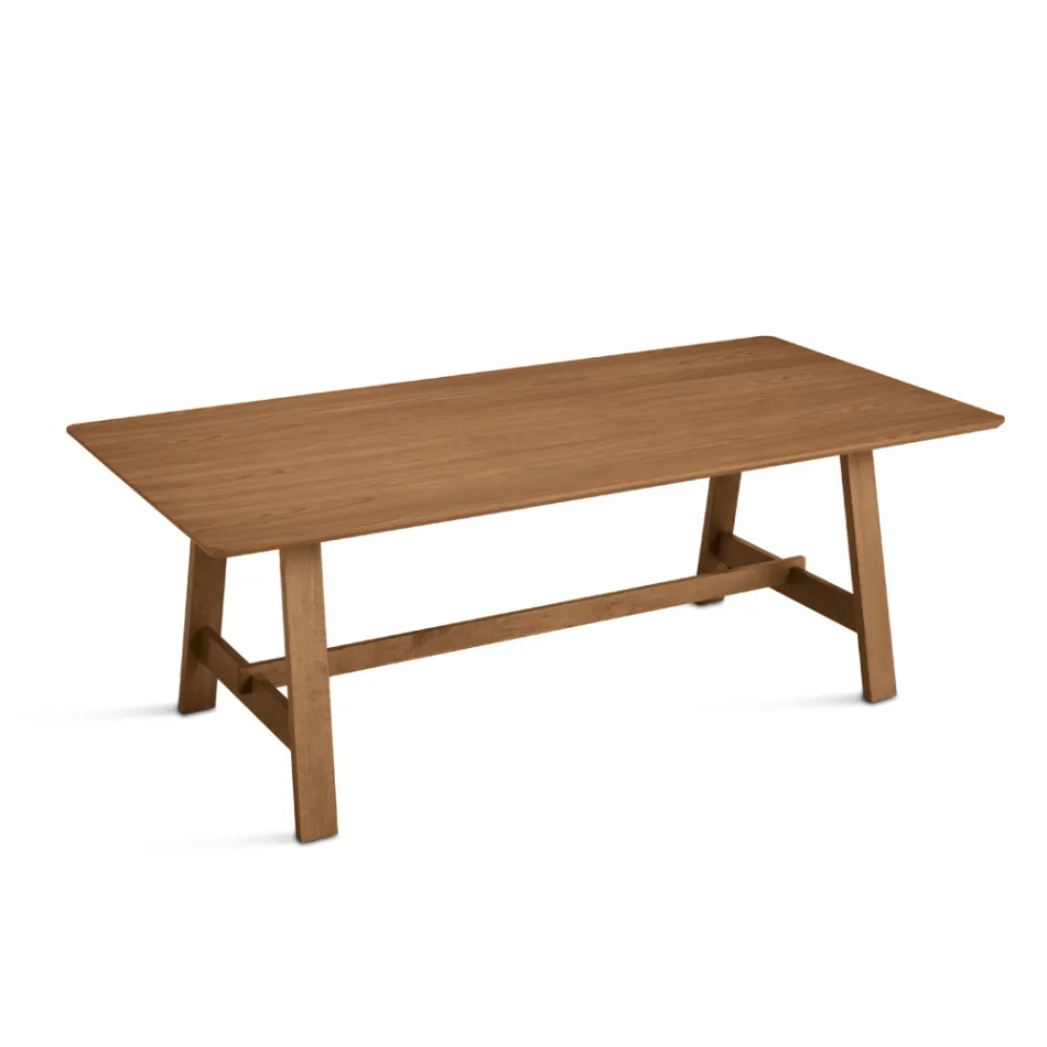 Fixed Eight-Seater Table with MDF Finish in Two Colors - Talia Viadurini