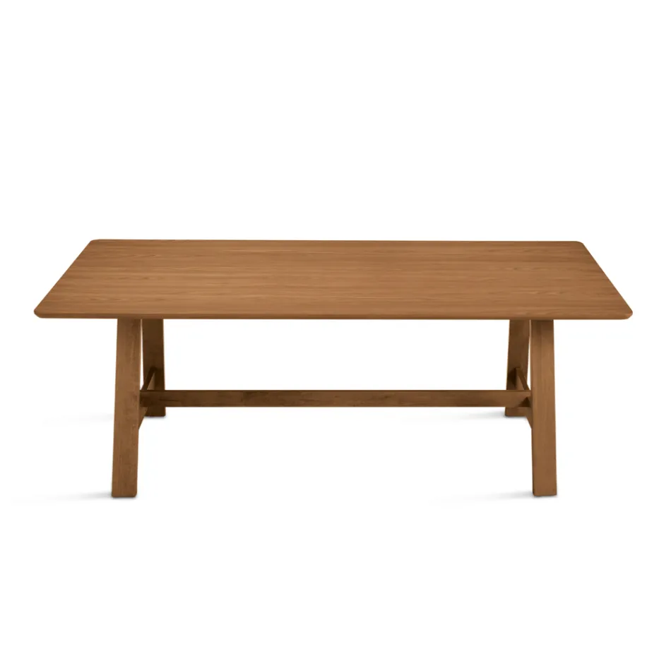 Fixed Eight-Seater Table with MDF Finish in Two Colors - Talia Viadurini