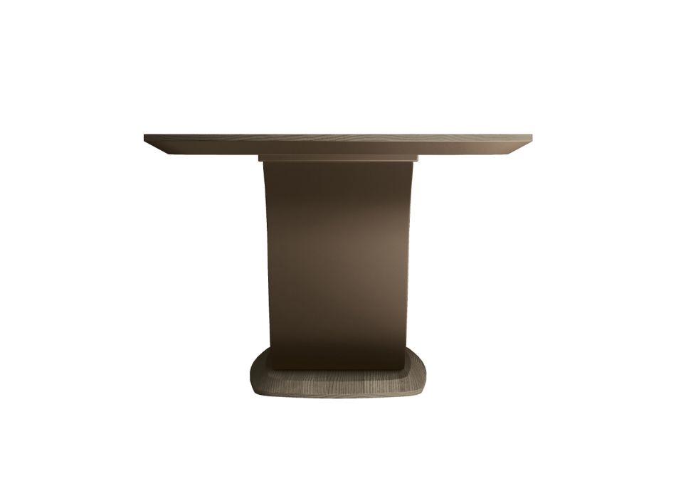 Fixed Living Room Table in Solid Wood with Central Pedestal - Luuk Viadurini