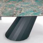 Fixed Steel Table and Ceramic Top Made in Italy - Trousers Viadurini