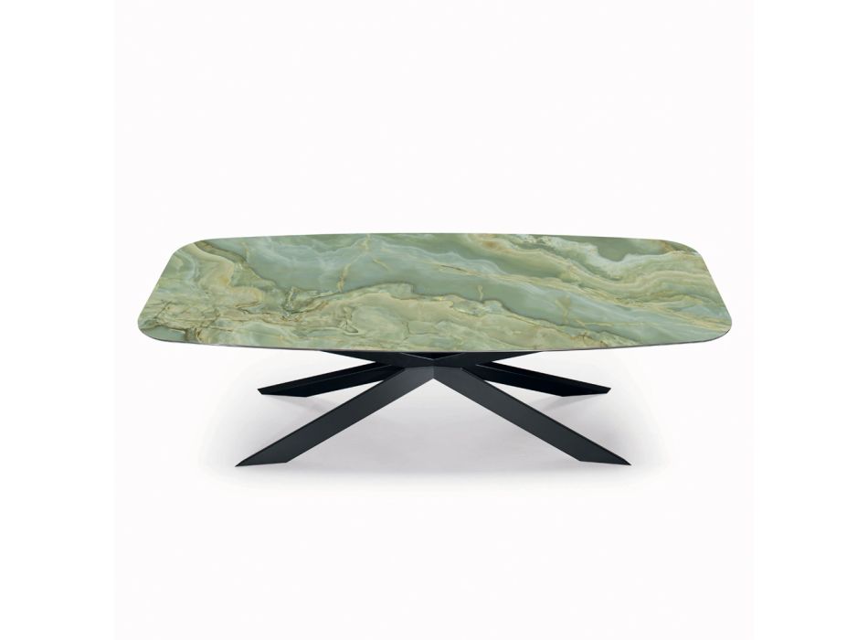 Fixed Ceramic Table in Different Finishes and Sizes Made in Italy - Grotta Viadurini