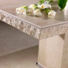 Fixed table in travertine stone with Narcissus rock edge Viadurini