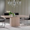 Dining table made of Travertine stone, modern design, Narciso