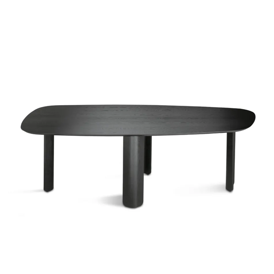 Fixed Table in Three Colors with a Wood-Effect Finish and Two Sizes - Musa Viadurini