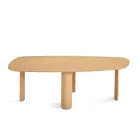 Fixed Table in Three Colors with a Wood-Effect Finish and Two Sizes - Musa Viadurini