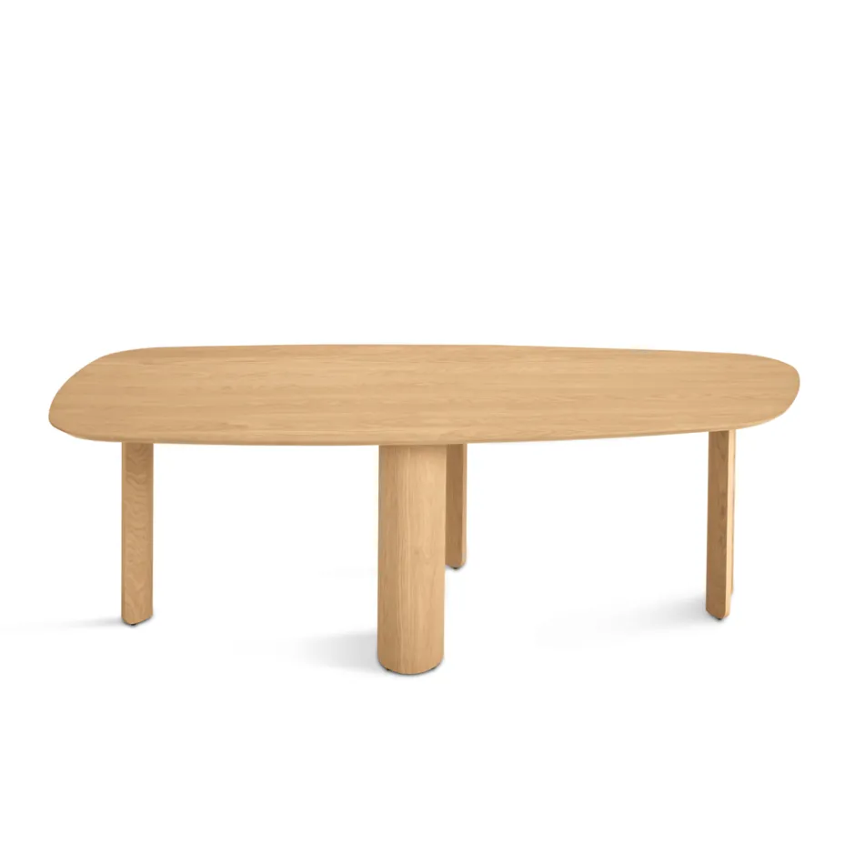 Fixed Table in Three Colors with a Wood-Effect Finish and Two Sizes - Musa Viadurini