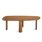 Fixed Table in Three Colors with a Wood-Effect Finish and Two Sizes - Musa Viadurini