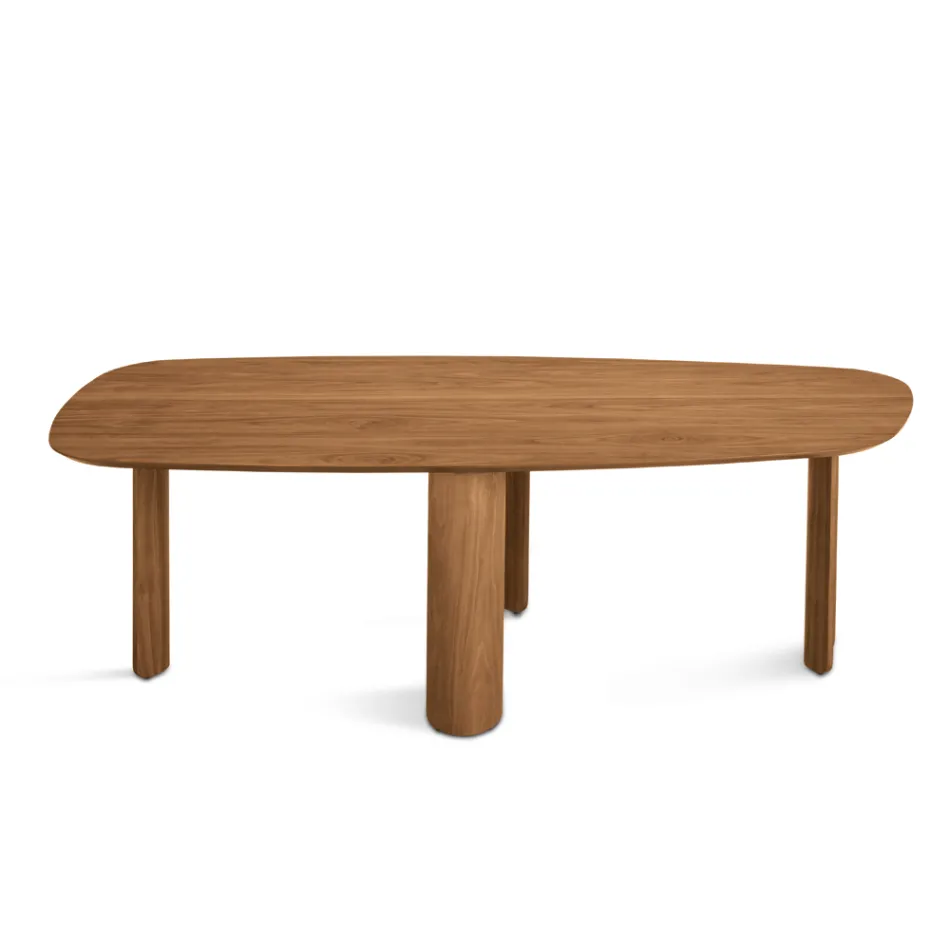 Fixed Table in Three Colors with a Wood-Effect Finish and Two Sizes - Musa Viadurini