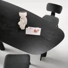 Fixed Table in Three Colors with a Wood-Effect Finish and Two Sizes - Musa Viadurini