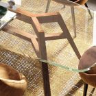 Fixed Table in Extra-clear Glass and Ash Made in Italy - North Viadurini