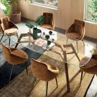 Fixed Table in Extra-clear Glass and Ash Made in Italy - North Viadurini