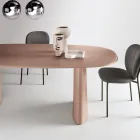 Fixed Table for Ten People with Glass Top and MDF Base - Venia Viadurini