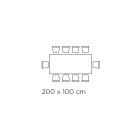 Fixed Rectangular Table with Wooden Base Made in Italy - Equatore Viadurini