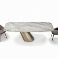 Fixed Rectangular Table in Steel and Ceramic Made in Italy - Pants