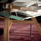 Fixed Rectangular Table in Extra-clear Glass and Ash Made in Italy - North Viadurini