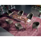 Fixed Rectangular Table in Extra-clear Glass and Ash Made in Italy - North Viadurini