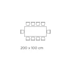 Fixed Rectangular Table in Extra-clear Glass and Ash Made in Italy - North Viadurini