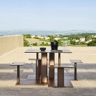 Garden Table with Aluminum Seat Made in Italy - Plinto by Varaschin Viadurini