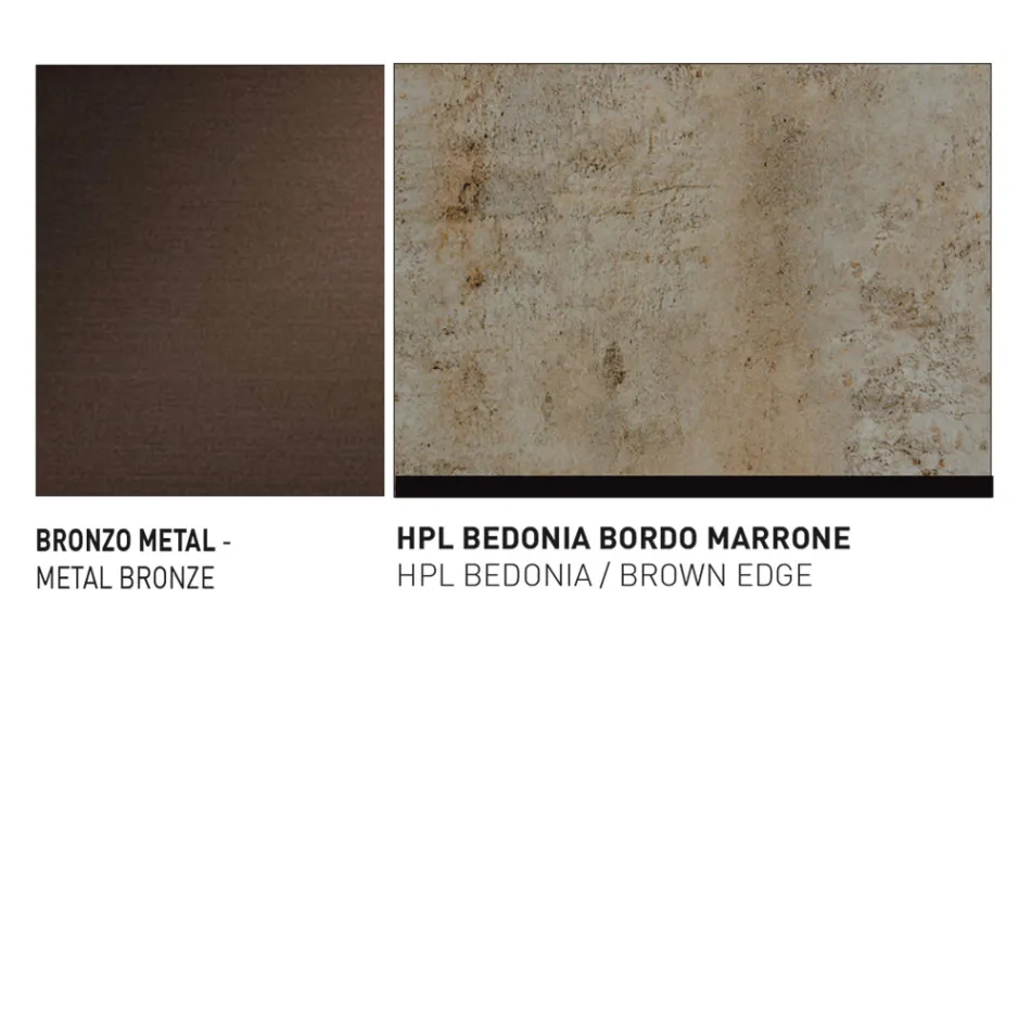 Garden Table with Aluminum Seat Made in Italy - Plinto by Varaschin Viadurini