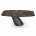 Ceramic Table and Graphite Finish Base Made in Italy - Pants