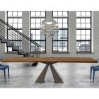 Modern Wooden Table Extendable up to 300 cm Made in Italy - Dalmatian Viadurini
