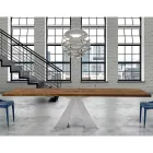 Modern Wooden Table Extendable up to 300 cm Made in Italy - Dalmatian Viadurini