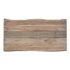 Table in Acacia Wood with Recycled Insert and Homemotion Steel - Zalma Viadurini