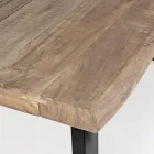 Table in Acacia Wood with Recycled Insert and Homemotion Steel - Zalma Viadurini