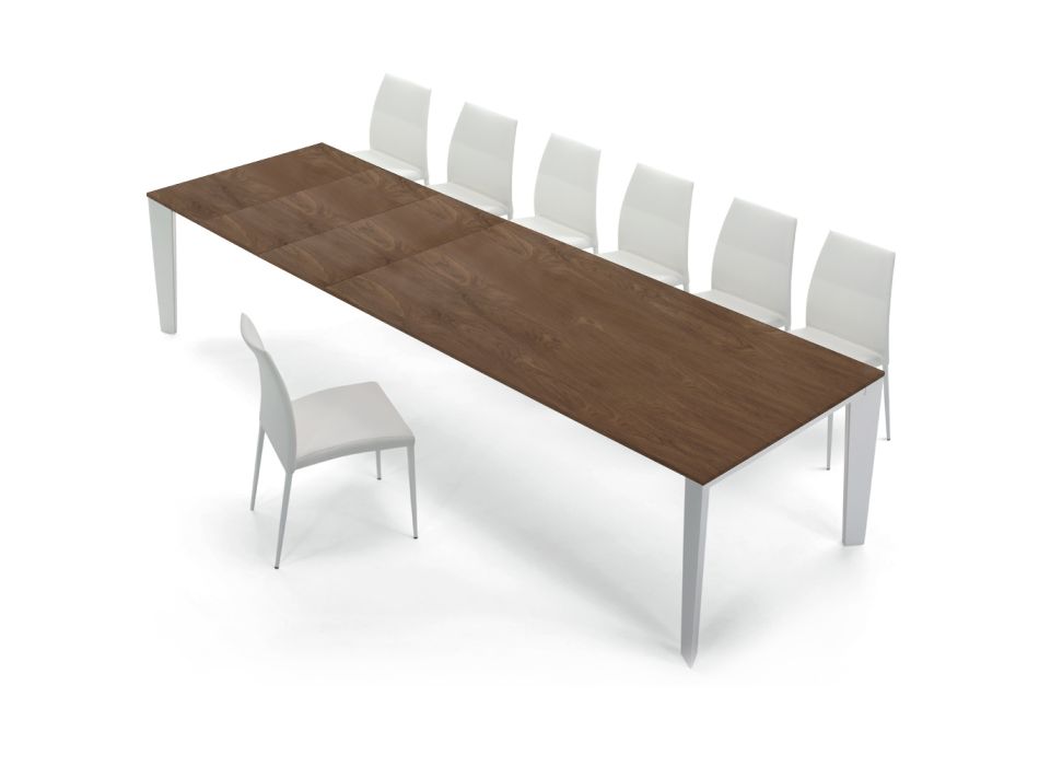 Venereed Wood Extendable Table up to 325 cm Made in Italy – Settanta