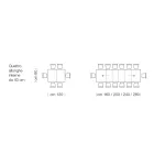 Extendable Laminate Wooden Table up to 470 cm Made in Italy – Gordito Viadurini