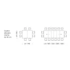 Extendable Laminate Wooden Table up to 470 cm Made in Italy – Gordito Viadurini