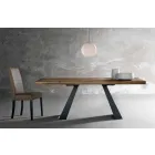 Design solid wood table made in Italy Zerba Viadurini