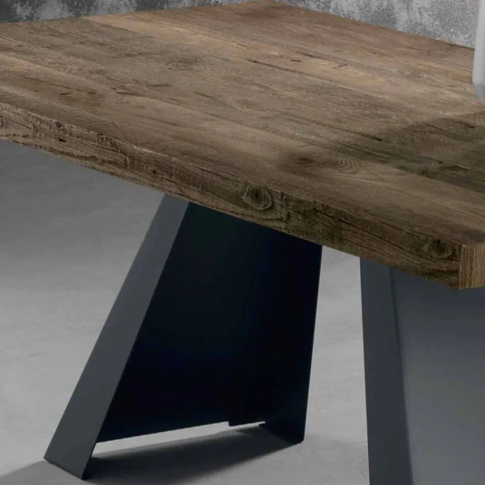Design solid wood table made in Italy Zerba Viadurini