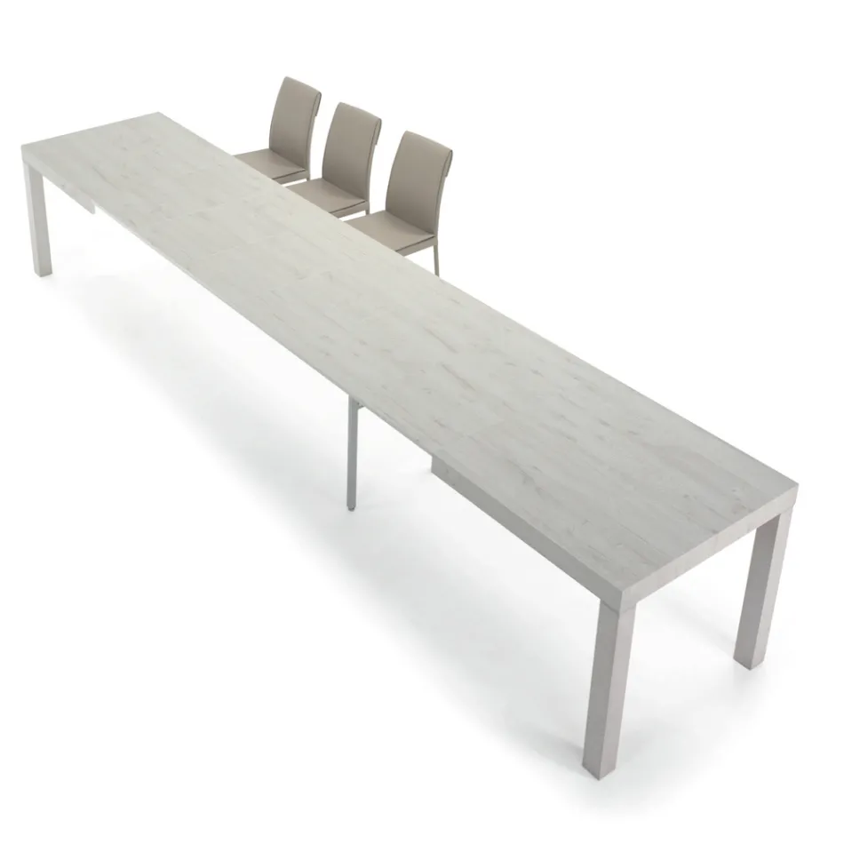 Extendable Melamine Wooden Table up to 470 cm Made in Italy – Gordito Viadurini