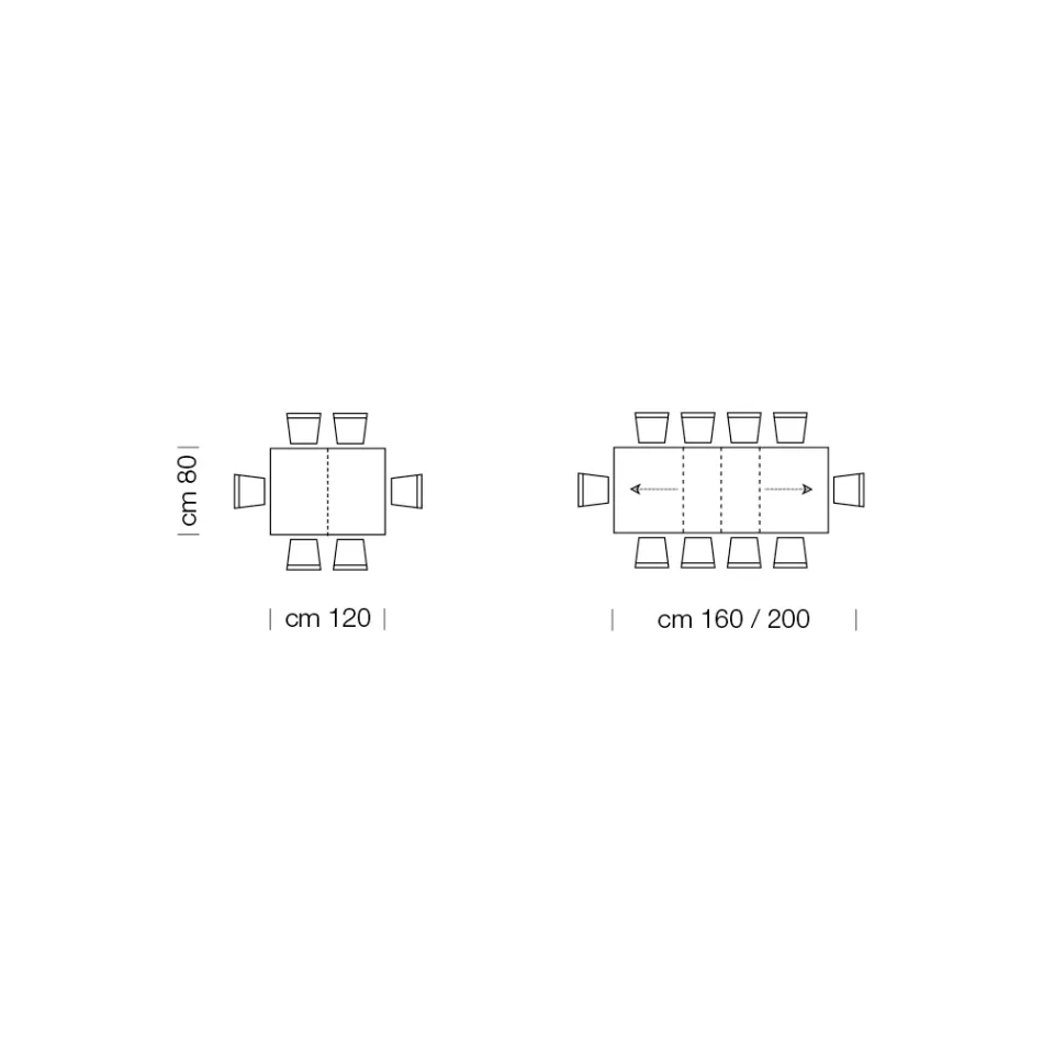 Extendable Melamine Wooden Table up to 470 cm Made in Italy – Gordito Viadurini