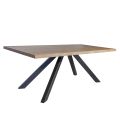 Table in Veneered Oak Plated and Metal Made in Italy - Seoul