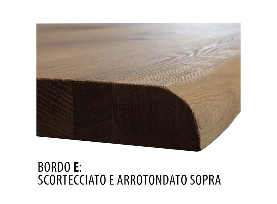 Table in Masellato Oak and Metal Legs Made in Italy - Consuelo Viadurini