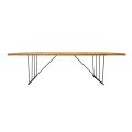 Veneered Oak Table and Metal Legs Made in Italy - Consuelo