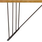 Solid Oak Table and Metal Legs Made in Italy - Consuelo Viadurini