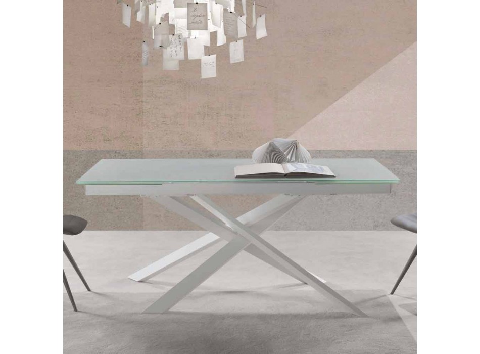 Extendable Glass Table, Modern Design - Marliana Viadurini