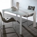 Extending dining table Phoenix, made of tempered glass