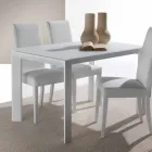 Extendable tempered glass table with single Phoenix book extension Viadurini