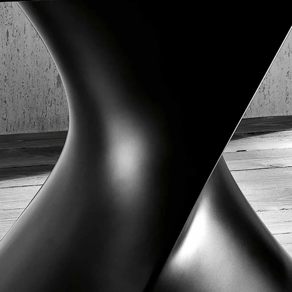 Tempered glass table of modern design produced in Italy, Clark Viadurini