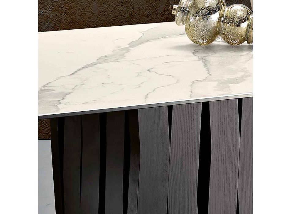Modern design glass ceramic table made in Italy, Egisto Viadurini