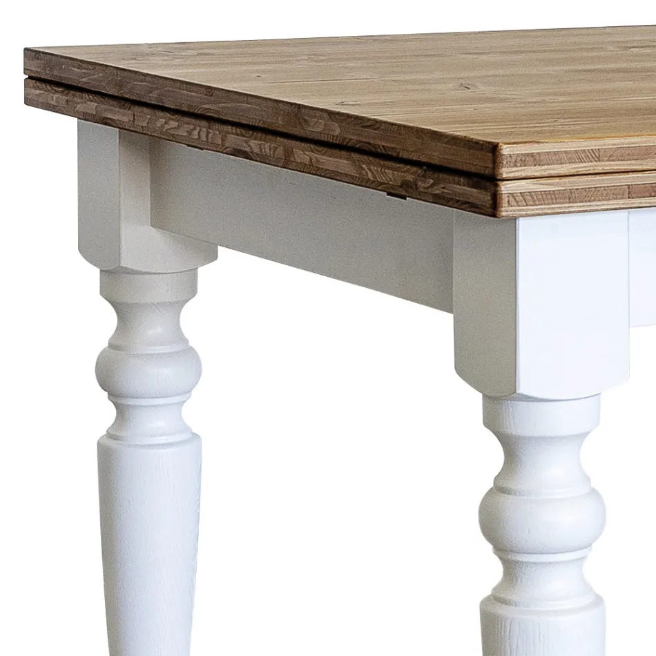 Extendable Living Table in Nordic Fir Made in Italy - Benidorm Viadurini