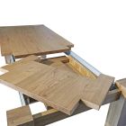 Extendable Living Table in Knotted Oak Plated Made in Italy - Durin Viadurini