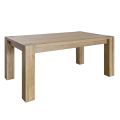 Extendable Living Table in Knotted Oak Plated Made in Italy - Durin