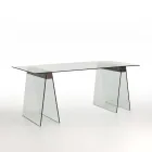 Modern Design Living Room Table with Glass Top and Glass Base – Lausanne Viadurini